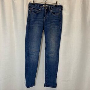 Women’s Mid-Rise Dark Blue Skinny Jeans